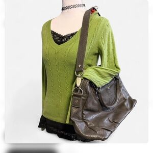 Elegant Brown Leather Shoulder Bag